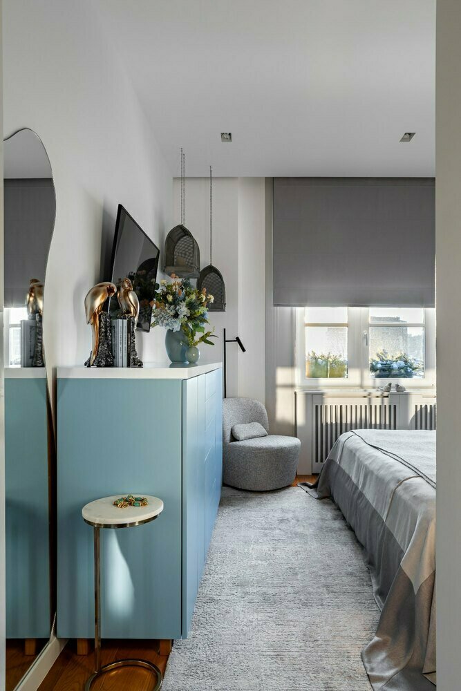 Фотография: Спальня в стиле Современный, Декор и DIY, Проект дня, Москва, Татьяна Иванова, 3 комнаты, 60-90 метров, Рождество, комфортный интерьер, декор новогодний – фото на INMYROOM