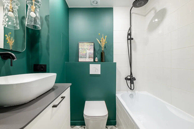 Фотография: Ванная в стиле Современный, Минимализм, Проект дня, Блочный дом, 3 комнаты, 40-60 метров, Москав, II 29-3 – фото на INMYROOM