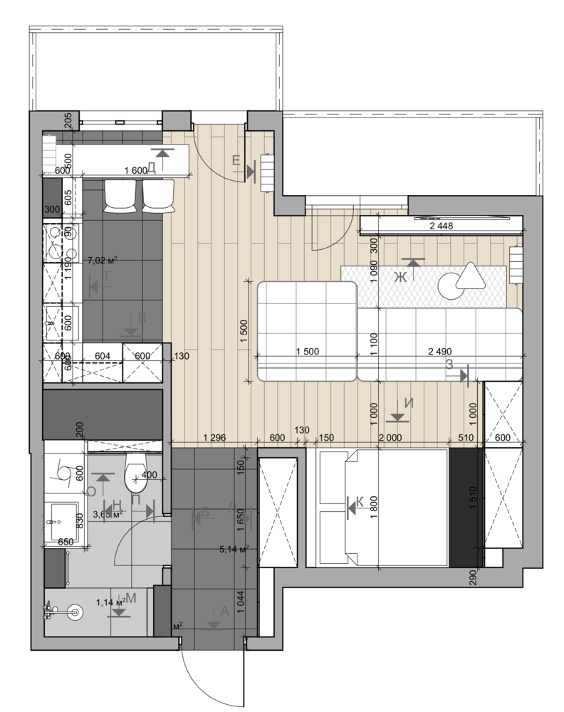 Фотография: Планировки в стиле , Квартира, Студия, Минимализм, Проект недели, Киев, Lauri Brothers, Юрий Лаури, Сергей Лаури, Дмитрий Роганов – фото на INMYROOM