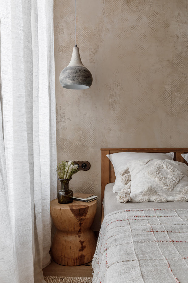 Фотография: Спальня в стиле Эко, Восточный, Квартира, Проект недели, Москва, 3 комнаты, 60-90 метров, AD-Home – фото на INMYROOM