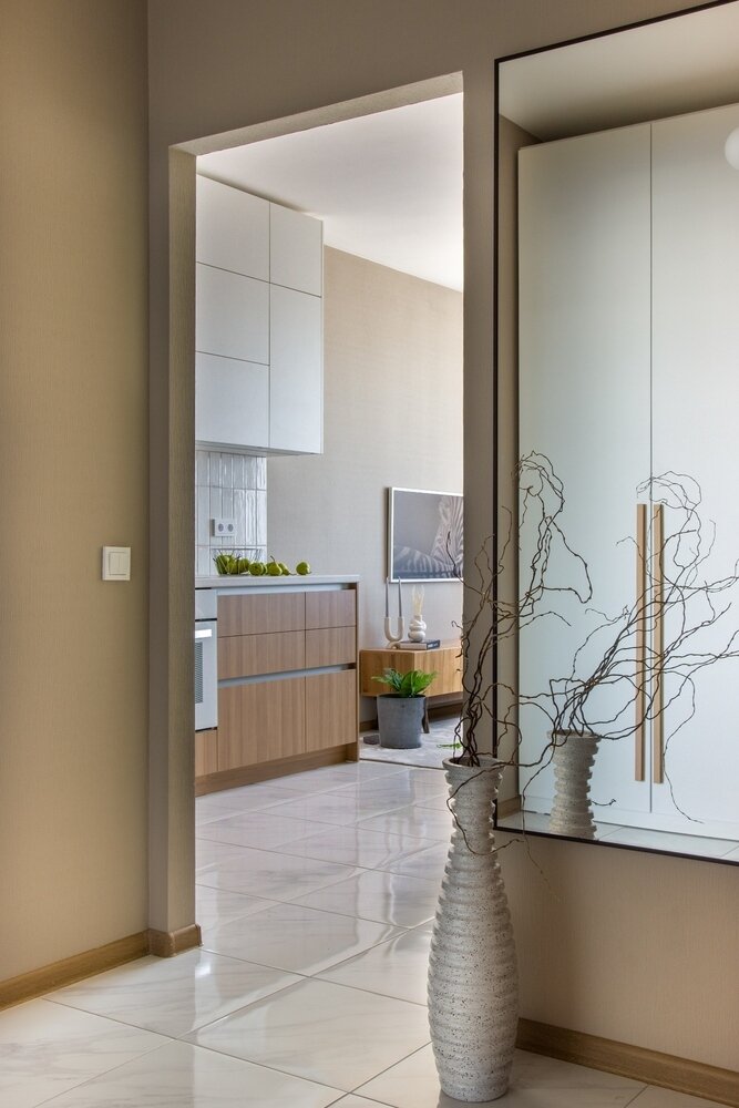 Фотография: Прихожая в стиле Современный, Минимализм, Квартира, Проект недели, Санкт-Петербург, 2 комнаты, 40-60 метров, Анна Посохова – фото на INMYROOM Фотография: Прихожая в стиле Современный, Минимализм, Квартира, Проект недели, Санкт-Петербург, 2 комнаты, 40-60 метров, Анна Посохова – фото на INMYROOM