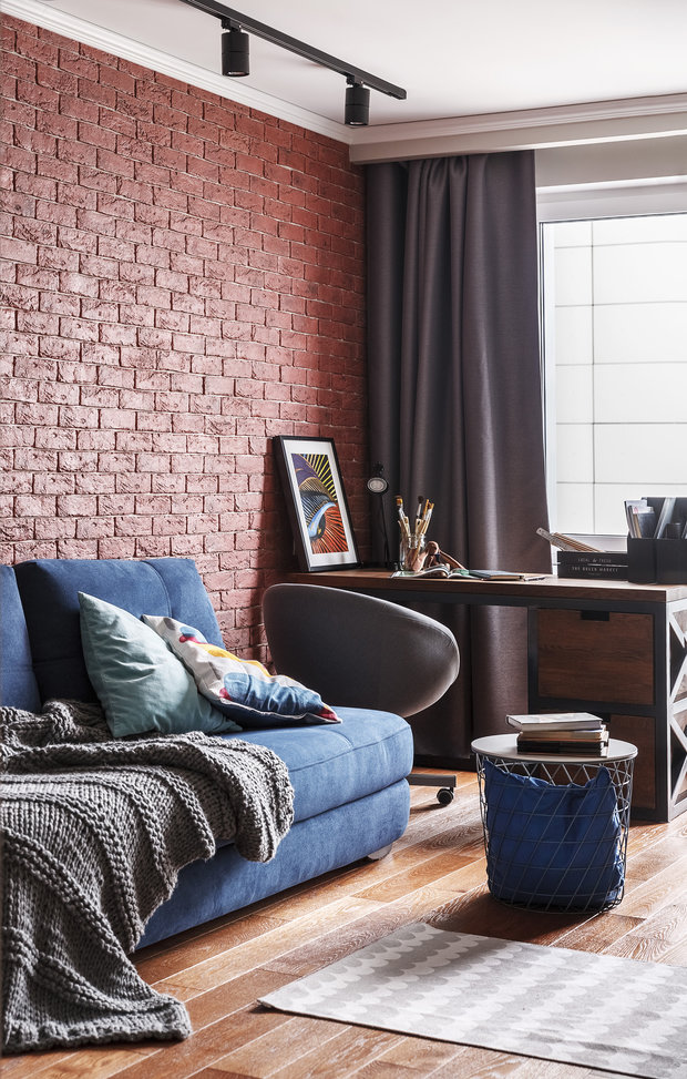 Фотография: Кабинет в стиле Лофт, Современный, Квартира, Проект недели, Московская область, Балашиха, Монолитный дом, 3 комнаты, Более 90 метров, Наталья Коренева – фото на INMYROOM