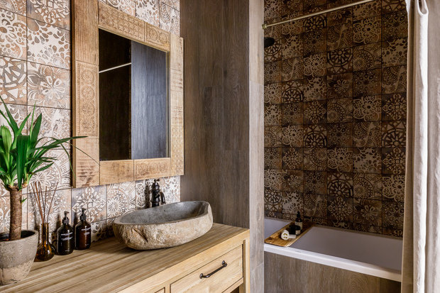 Фотография: Ванная в стиле Эко, Восточный, Квартира, Проект недели, Москва, 3 комнаты, 60-90 метров, AD-Home – фото на INMYROOM
