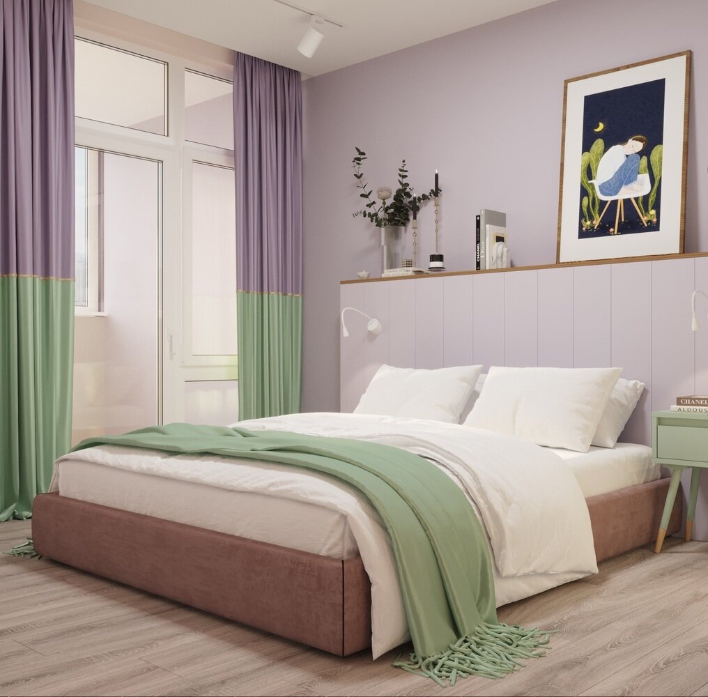 Фотография: Спальня в стиле Современный, Квартира, Проект дня, Краснодар, 2 комнаты, 40-60 метров, Екатерина Пушкарская – фото на INMYROOM Фотография: Спальня в стиле Современный, Квартира, Проект дня, Краснодар, 2 комнаты, 40-60 метров, Екатерина Пушкарская – фото на INMYROOM