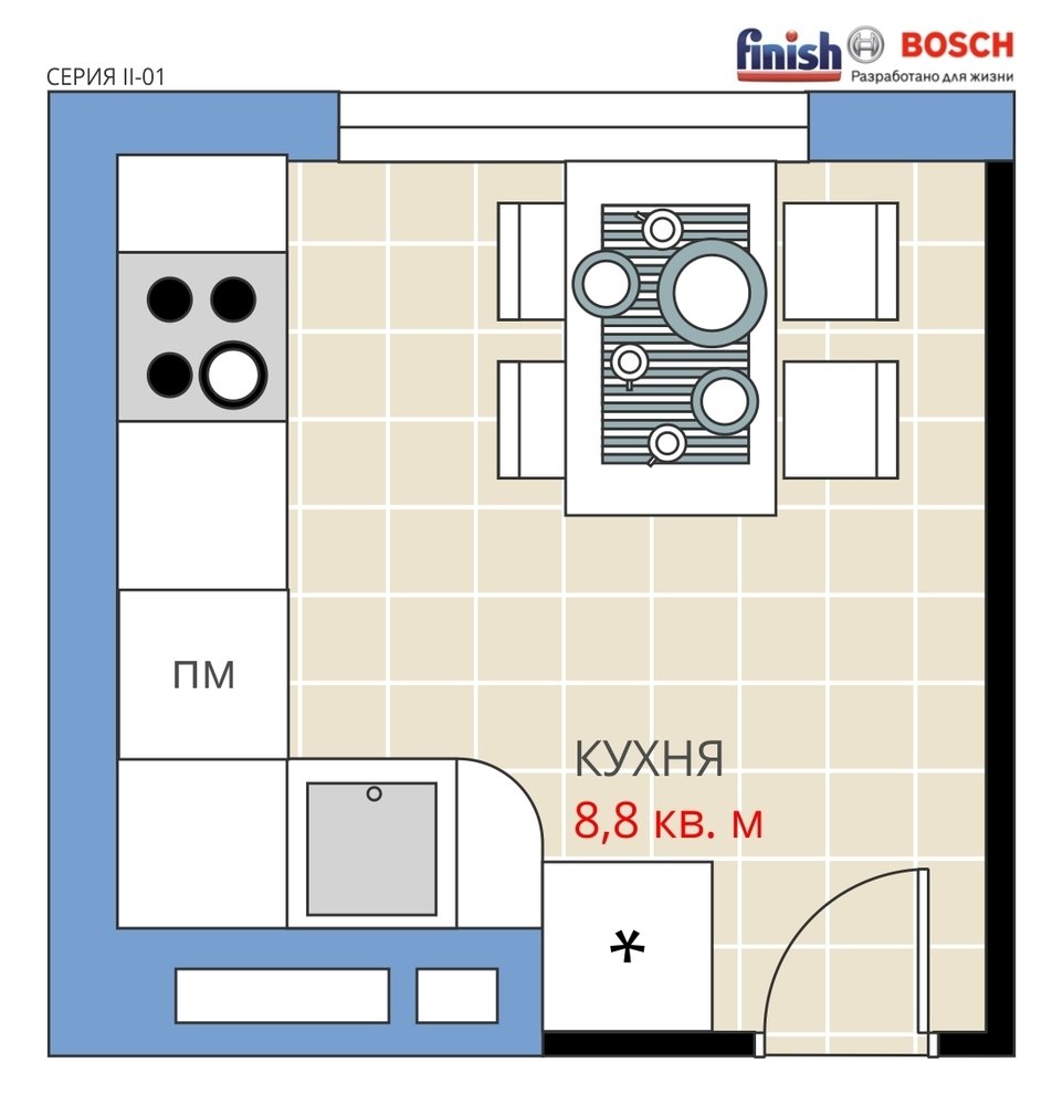 Фотография: Планировки в стиле , Кухня и столовая, Перепланировка, Анастасия Киселева, Максим Джураев, Сталинка, Finish, II-01 – фото на INMYROOM Фотография: Планировки в стиле , Кухня и столовая, Перепланировка, Анастасия Киселева, Максим Джураев, Сталинка, Finish, II-01 – фото на INMYROOM