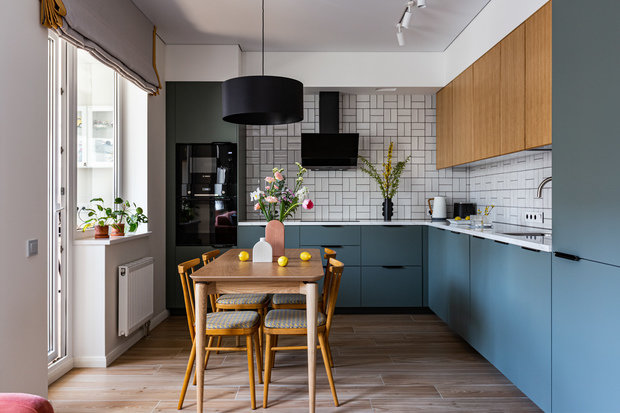 Фотография: Кухня и столовая в стиле Современный, Проект недели, Санкт-Петербург, 3 комнаты, Более 90 метров, Анастасия Заркуа – фото на INMYROOM