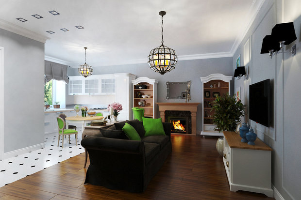 Фото из портфолио Стандартный дизайн-проект таунхауса. Вариант 2. – фотографии дизайна интерьеров на INMYROOM