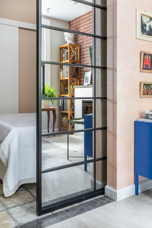 Фотография: Гостиная в стиле Лофт, Современный, Эклектика, Малогабаритная квартира, Квартира, Проект недели, Минск, 2 комнаты, 40-60 метров, Бохо, Галина Бардашевич – фото на INMYROOM