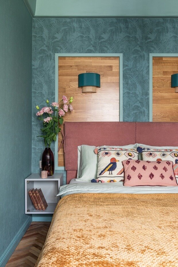 Фотография: Спальня в стиле Скандинавский, Современный, Винтажный, Квартира, Проект недели, Санкт-Петербург, Хрущевка, 3 комнаты, 40-60 метров, Полина Андреева – фото на INMYROOM