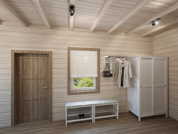 Фото из портфолио Декорирование деревянного коттеджа – фотографии дизайна интерьеров на INMYROOM