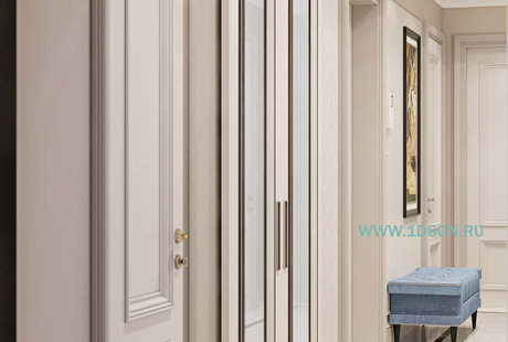 Дизайн интерьера Холл в квартире ЖК "Мосфильмовская" г.Москва