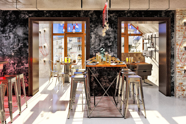 Фото из портфолио ДИЗАЙН БУРГЕР-БАРА "УГОЛ" В СЕВАСТОПОЛЕ – фотографии дизайна интерьеров на INMYROOM