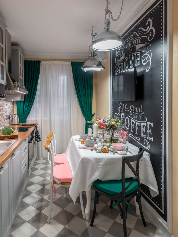 Фотография: Кухня и столовая в стиле Эклектика, Современный, Квартира, Проект недели, Ростов-на-Дону, 1 комната, до 40 метров, 40-60 метров, Анна Игнатьева – фото на INMYROOM