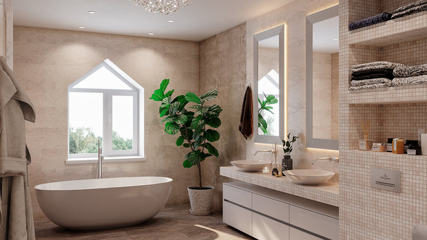 Фото из портфолио Bathroom in private house – фотографии дизайна интерьеров на INMYROOM