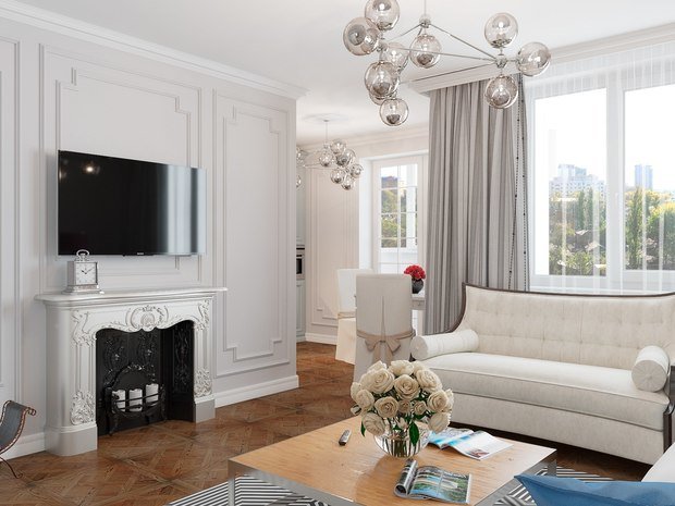 Фото из портфолио Невесомая классика – фотографии дизайна интерьеров на INMYROOM