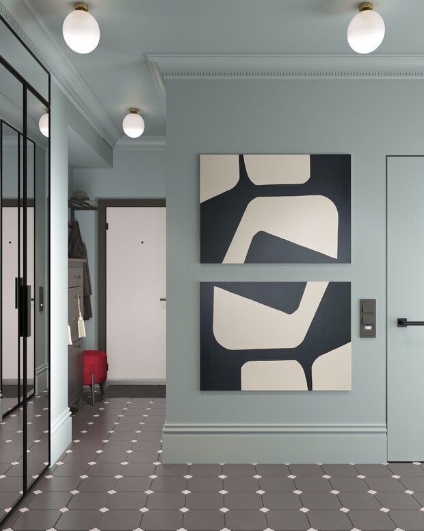 Фотография: Прихожая в стиле Современный, Квартира, Проект дня, Монолитный дом, 2 комнаты, 40-60 метров, Илона Рафикова – фото на INMYROOM