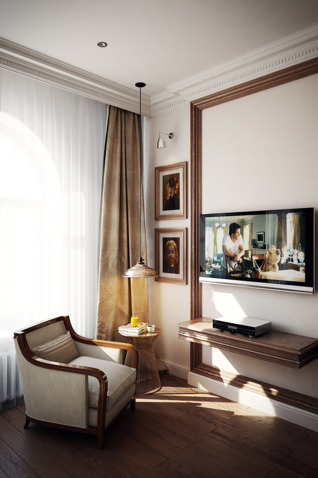 Фото из портфолио Американская классика в петербургском старом фонде – фотографии дизайна интерьеров на INMYROOM