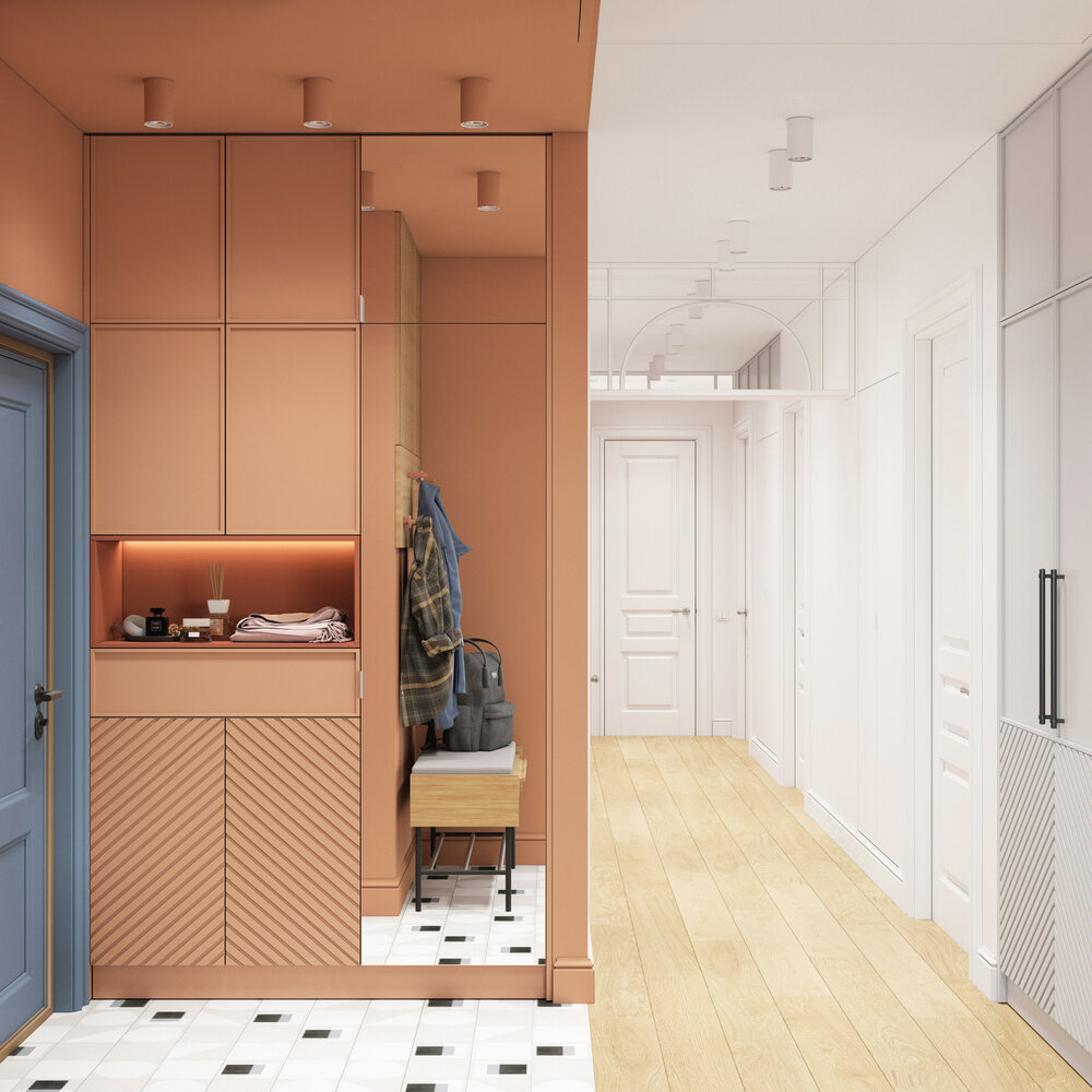 Фото из портфолио Дизайн интерьера четырехкомнатной квартиры в ЖК "I Love" – фотографии дизайна интерьеров на INMYROOM Фото из портфолио Дизайн интерьера четырехкомнатной квартиры в ЖК "I Love" – фотографии дизайна интерьеров на INMYROOM