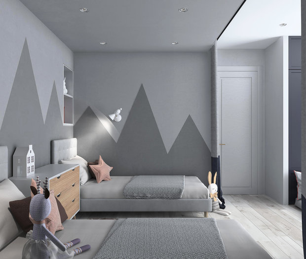 Фотография: Детская в стиле Скандинавский, Квартира, Проект недели, Балашиха, Монолитный дом, 4 и больше, Более 90 метров, Нина Шуберт – фото на INMYROOM