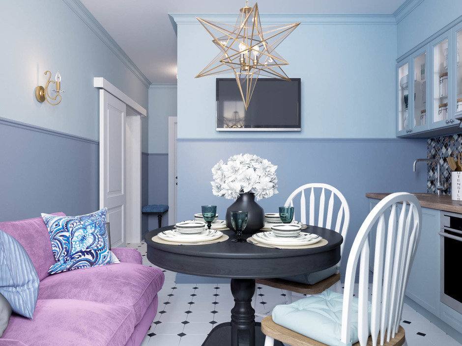 Фотография: Кухня и столовая в стиле Скандинавский, Малогабаритная квартира, Советы, до 40 метров, 40-60 метров – фото на INMYROOM Фотография: Кухня и столовая в стиле Скандинавский, Малогабаритная квартира, Советы, до 40 метров, 40-60 метров – фото на INMYROOM