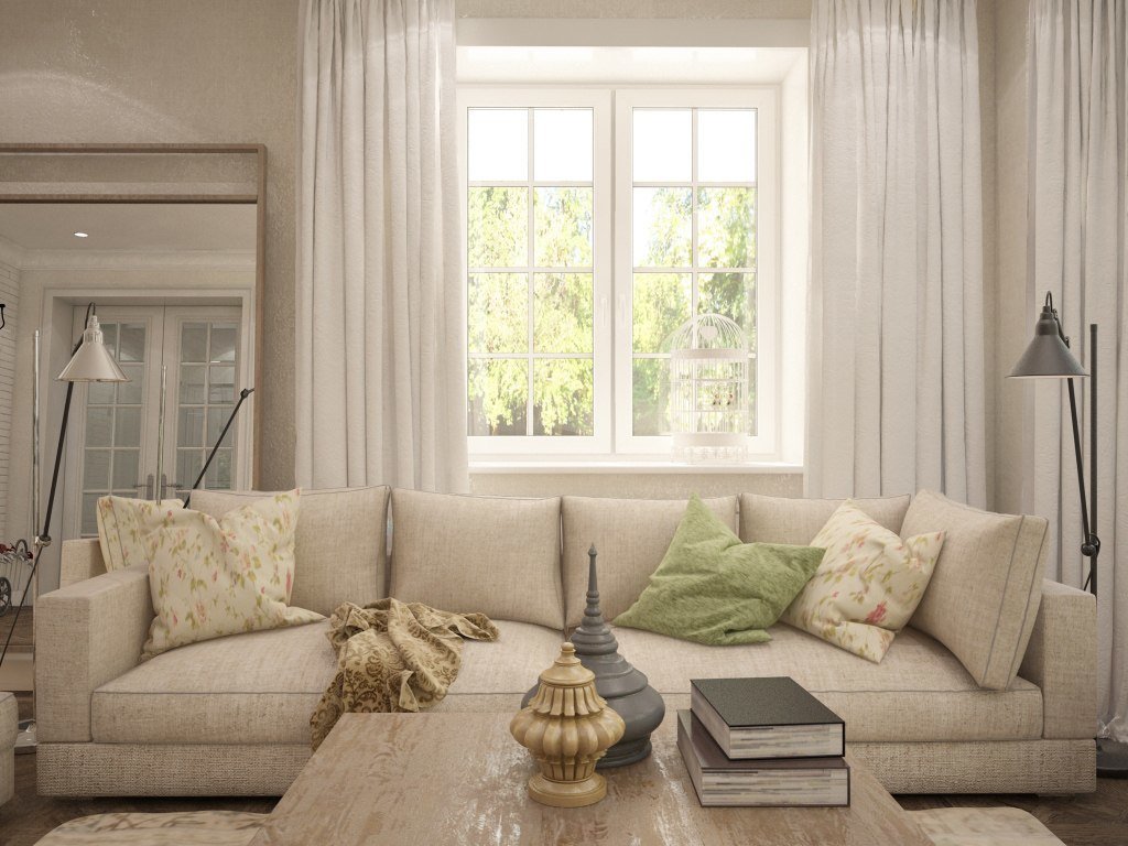 Фотография: Гостиная в стиле Прованс и Кантри, Дом, Россия, Декор, Мебель и свет, Белый, Бежевый, Серый, Коричневый, Дом и дача, Павел Алексеев, Казань, dom-iz-brusa – фото на INMYROOM