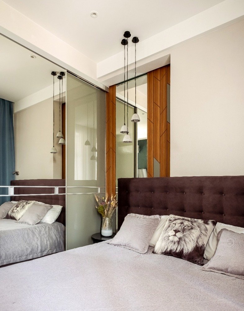 Фотография: Спальня в стиле Современный, Квартира, Проект недели, Москва, Павел Алексеев, Сталинка, 4 и больше, Более 90 метров, Светлана Алексеева – фото на INMYROOM