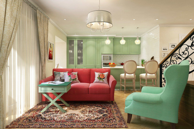 Фото из портфолио Двухэтажная квартира "Уютная Англия" – фотографии дизайна интерьеров на INMYROOM