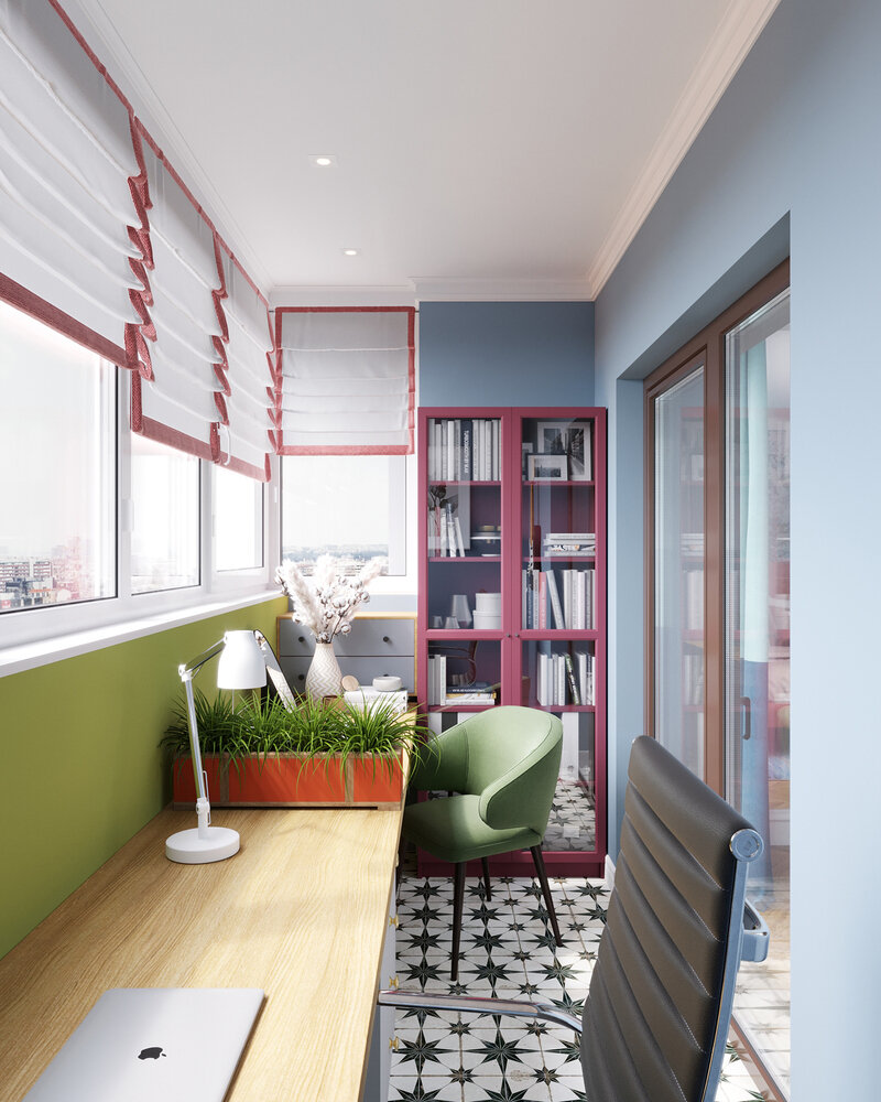 Фотография: Балкон в стиле Современный, Эклектика, Квартира, Проект недели, Самара, 3 комнаты, Более 90 метров, Айгуль Султанова – фото на INMYROOM