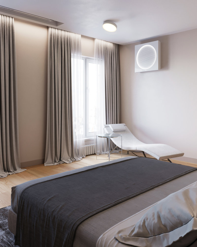 Фотография: Спальня в стиле Современный, Квартира, Минимализм, Проект недели, Казань, Монолитный дом, 2 комнаты, Более 90 метров, Алина Нургалиева – фото на INMYROOM