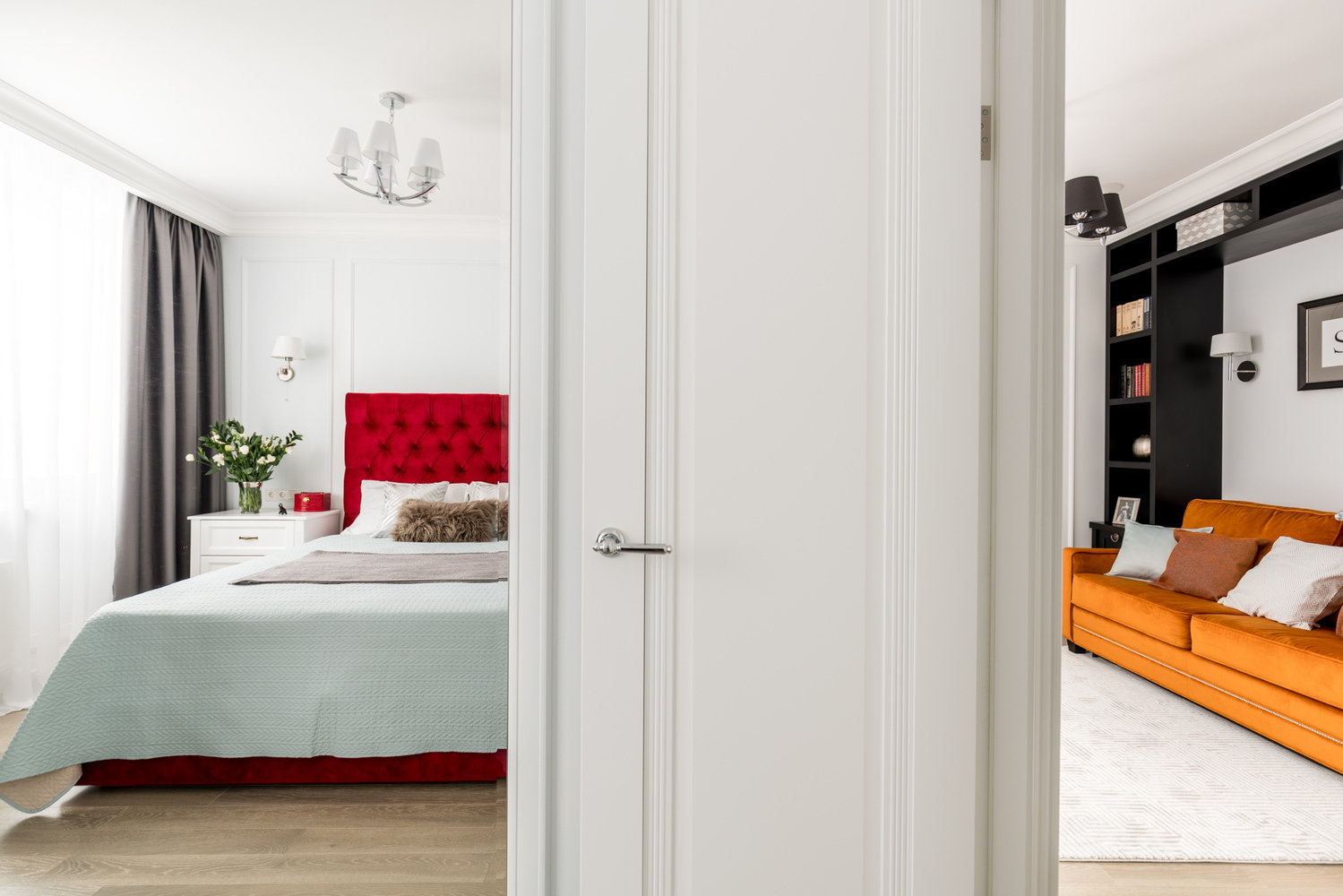Фотография: Спальня в стиле Классический, Современный, Квартира, Проект недели, Москва, Монолитный дом, 2 комнаты, 40-60 метров, Наталья Широкорад – фото на INMYROOM Фотография: Спальня в стиле Классический, Современный, Квартира, Проект недели, Москва, Монолитный дом, 2 комнаты, 40-60 метров, Наталья Широкорад – фото на INMYROOM