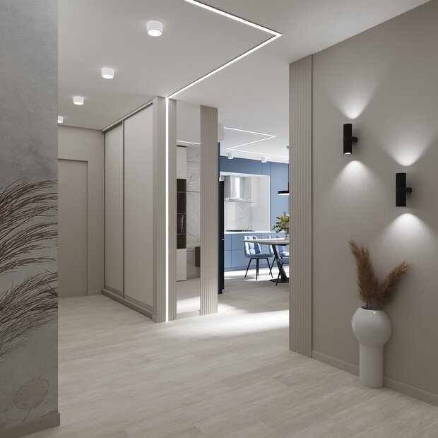 Фото из портфолио Интерьер трёхкомнатной квартиры в ЖК "Арт Квартал" – фотографии дизайна интерьеров на INMYROOM