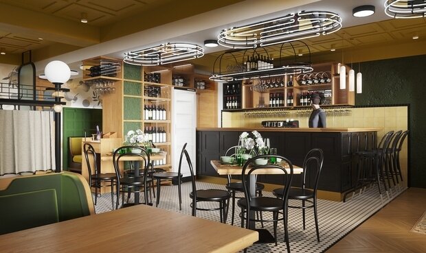 Фото из портфолио Дизайн кафе – фотографии дизайна интерьеров на INMYROOM