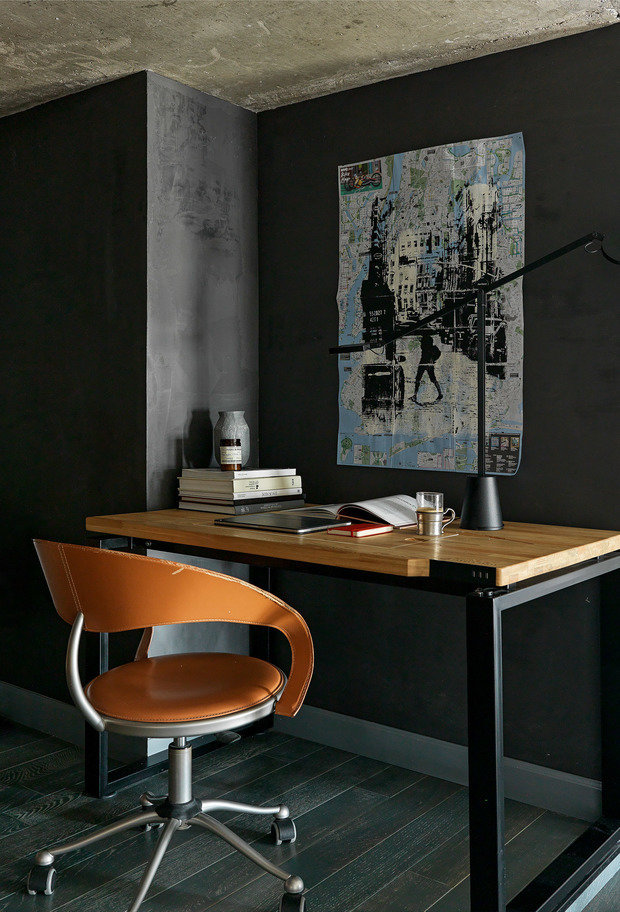 Фотография: Кабинет в стиле Лофт, Эклектика, Квартира, Проект недели, Москва, Макс Жуков, ToTaste Studio, 4 и больше, Более 90 метров – фото на INMYROOM
