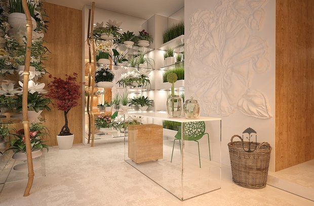 Фото из портфолио Интерьер цветочного магазина. Визуализация. – фотографии дизайна интерьеров на INMYROOM