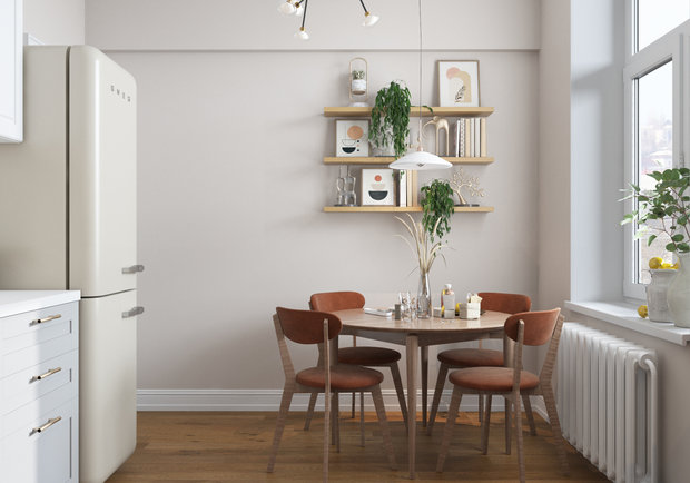 Фотография: Кухня и столовая в стиле Современный, Скандинавский, Квартира, Проект недели, Казань, 3 комнаты, 60-90 метров, Марина Меренкова – фото на INMYROOM