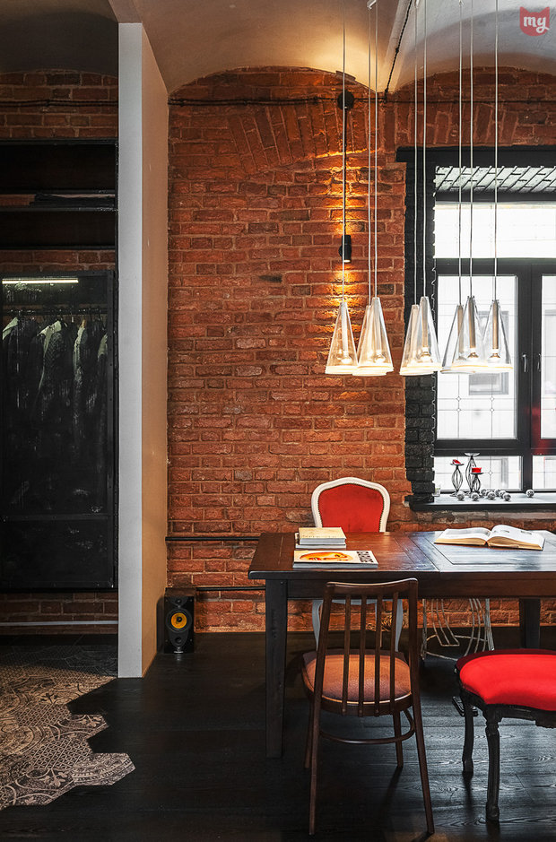 Фотография: Кухня и столовая в стиле Лофт, Эклектика, Квартира, Проект недели, Москва, Герой InMyRoom, Ксения Стрекоза – фото на INMYROOM