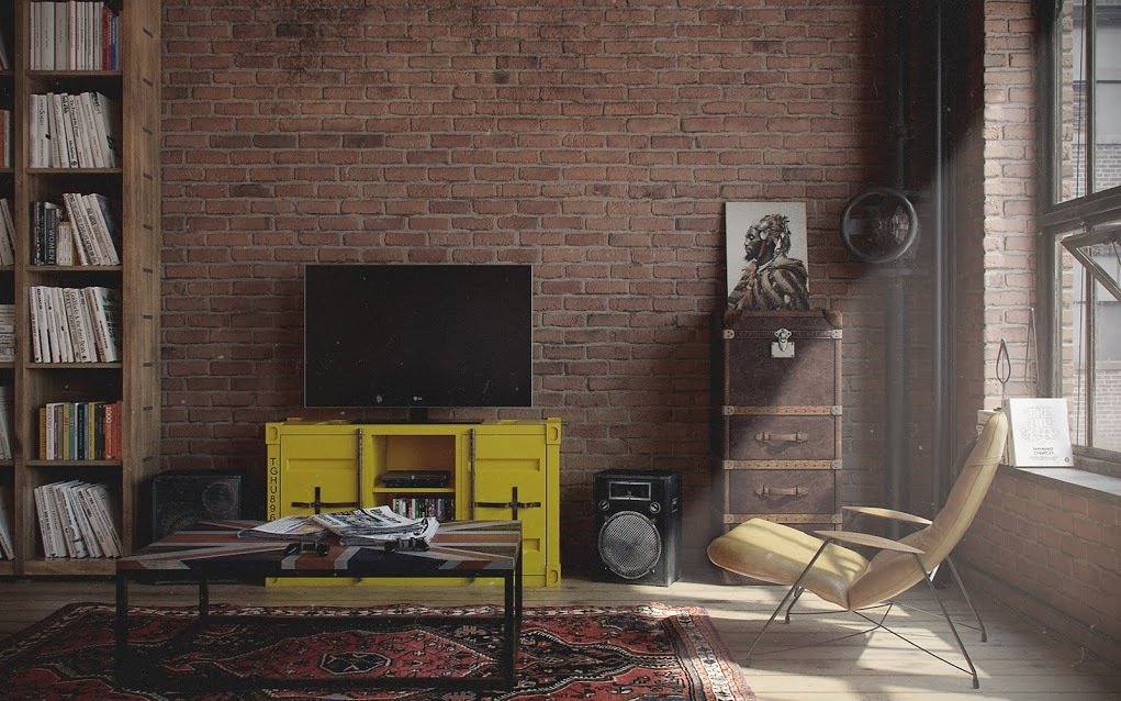 Фотография: Гостиная в стиле Лофт, Квартира, Дома и квартиры, Проект недели – фото на INMYROOM Фотография: Гостиная в стиле Лофт, Квартира, Дома и квартиры, Проект недели – фото на INMYROOM