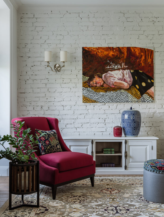 Фотография: Гостиная в стиле Современный, Квартира, Проект недели, Москва, 4 и больше, Более 90 метров, Анастасия Краснова – фото на INMYROOM