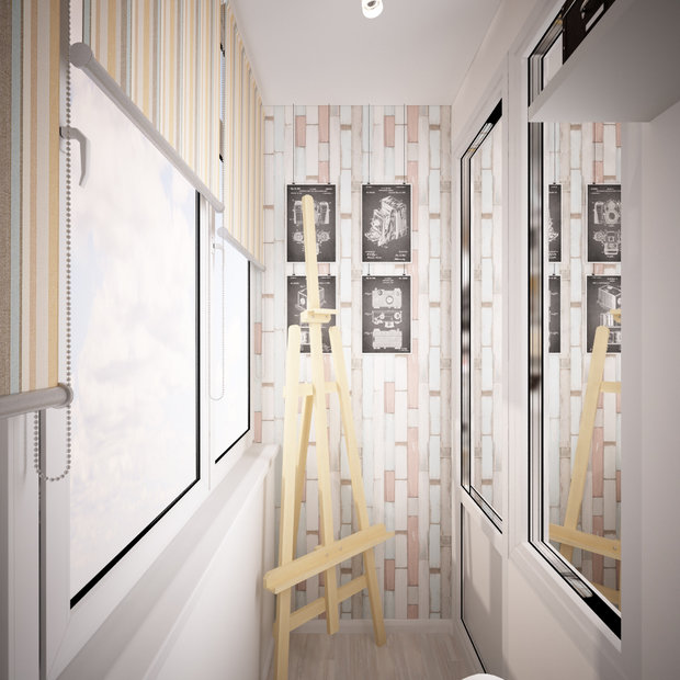 Фотография: Балкон в стиле Скандинавский, Квартира, Студия, Проект недели, Новая Москва, новостройка, Евгения Потапова, Антон Белов, ARTTUNDRA, Монолитный дом, 40-60 метров – фото на INMYROOM