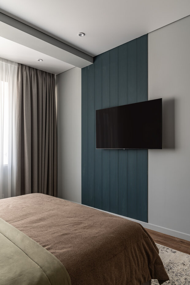 Фотография: Спальня в стиле Современный, Эклектика, Квартира, Проект дня, Москва, Сталинка, 3 комнаты, 60-90 метров, Карина Алтунина – фото на INMYROOM