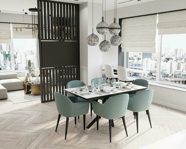 Фотография: Кухня и столовая в стиле Современный, Квартира, Проект недели, 3 комнаты, 60-90 метров, Монолитно-кирпичный, Уфа, Алина Гамм – фото на INMYROOM