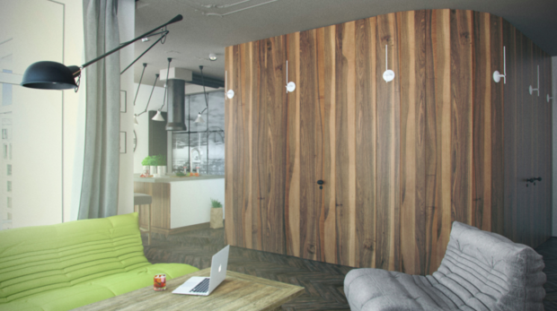 Фотография: Гостиная в стиле Лофт, Эко, Современный, Эклектика, Квартира, Россия, Планировки, Аксессуары, Artemide, Axo Light, Eichholtz, Miele, Мебель и свет, Белый, Перепланировка, Зеленый, Бежевый, Желтый, Синий, Коричневый, Санкт-Петербург, ИКЕА, FLOS, Derufa, Artflex, Lottocento, Макс Жуков, ToTaste – фото на INMYROOM