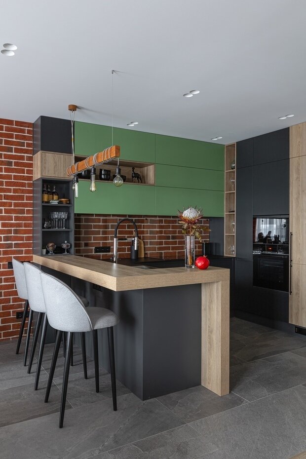 Фотография: Кухня и столовая в стиле Лофт, Современный, Проект недели, 3 комнаты, 60-90 метров – фото на INMYROOM