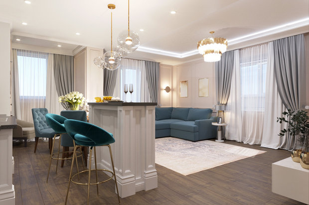 Фото из портфолио ДИЗАЙН-ПРОЕКТ КВАРТИРЫ НА МЕЧНИКОВА – фотографии дизайна интерьеров на INMYROOM