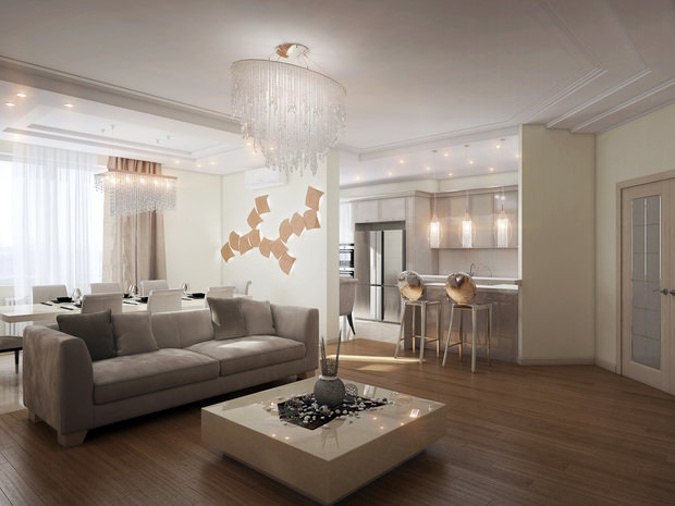 Фото из портфолио Бежевая неоклассика – фотографии дизайна интерьеров на INMYROOM