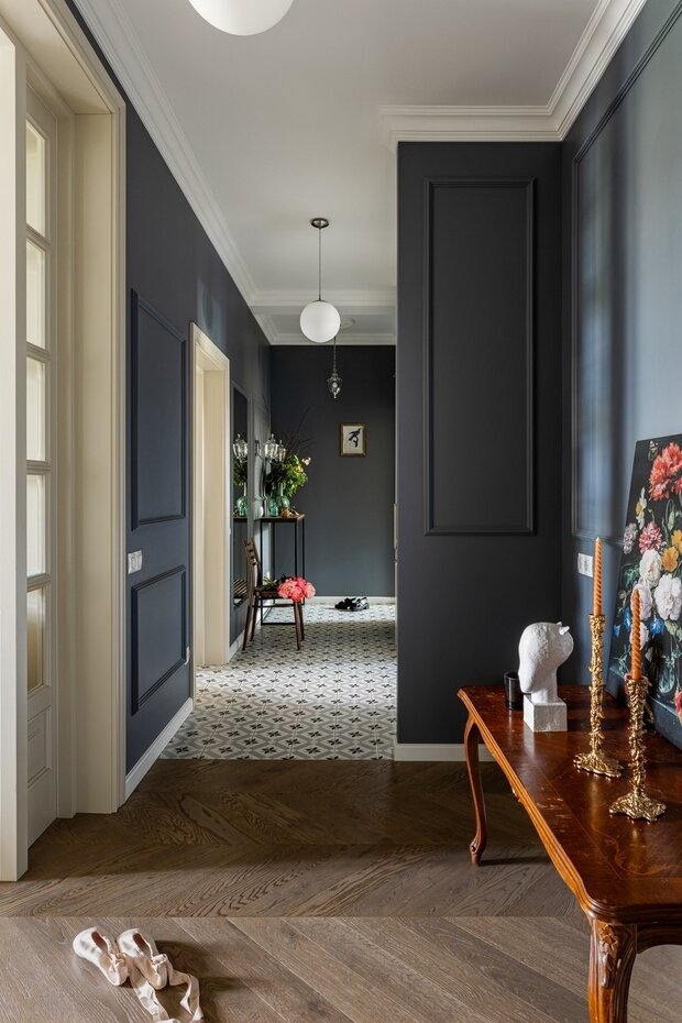 Фотография: Прихожая в стиле Современный, Эклектика, Винтажный, Классический, Квартира, Проект дня, Беларусь, Минск, Сталинка, Кирпичный дом, 2 комнаты, 60-90 метров, Анастасия Венедчук – фото на INMYROOM