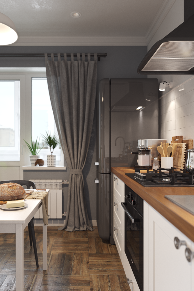 Фотография: Кухня и столовая в стиле Скандинавский, Квартира, Проект недели, Смоленск, Кирпичный дом, 1 комната, 40-60 метров, Анна Багрова, ПРЕМИЯ INMYROOM – фото на INMYROOM Фотография: Кухня и столовая в стиле Скандинавский, Квартира, Проект недели, Смоленск, Кирпичный дом, 1 комната, 40-60 метров, Анна Багрова, ПРЕМИЯ INMYROOM – фото на INMYROOM