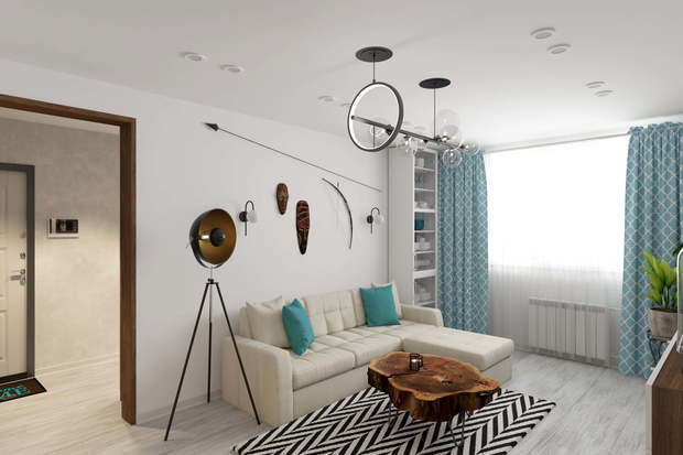 Фото из портфолио Трехкомнатная квартира 78 м2 в современном стиле, в доме серии П-44 – фотографии дизайна интерьеров на INMYROOM