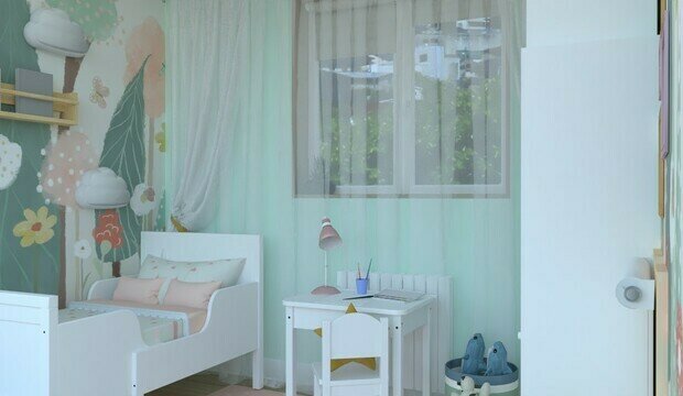 Фото из портфолио Визуализация детской комнаты для 3-х-летней девочки – фотографии дизайна интерьеров на INMYROOM