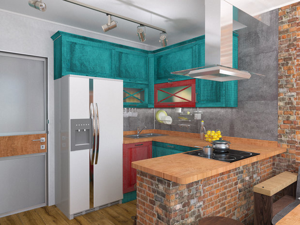 Фотография: Кухня и столовая в стиле Лофт – фото на InMyRoom.ru
